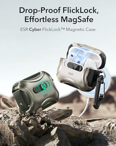 ESR for AirPods Pro 3 Case (2025), Compatible with MagSafe, Green - color: Army Green, size: AirPods Pro 3 Case
