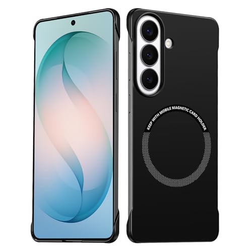 Frameless Slim Case for Samsung Galaxy S26 Plus, Silky Touch, Hard PC Matte Back, Exposed Sides Compatible with Mag-Safe, Anti-Scratch Shockproof Protective Cover for Samsung S26 Plus 5G (Black) - color: Black
