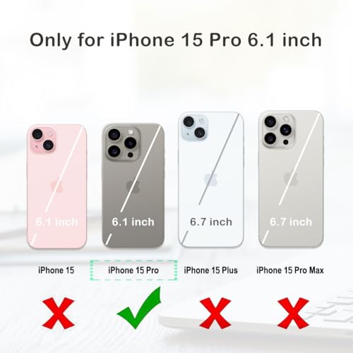for iPhone 15 Pro Case Tortoise Shell Cute Design | [Military Grade Protection], 8FT Drop Resistant Shockproof Heavy Duty Phone Case Cover Women Men for iPhone 15 Pro 6.1” - size: iPhone 15 Pro
