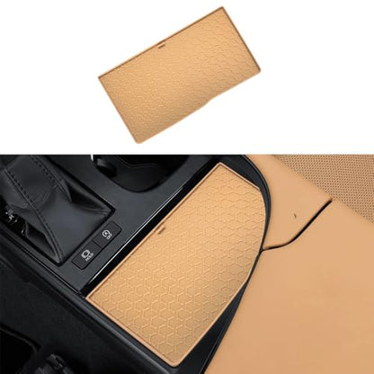 Center Console Mat Wireless Charging Mat Compatible with Lexus ES ES250 ES300h 2022 2023 2024 Car Non Slip Wireless Charger Silicone Cover Pad (Brown) - color: Brown