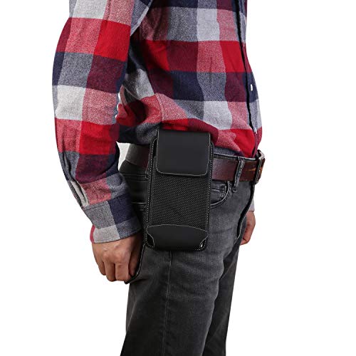 Cell Phone Holster Case Belt Loop Phone Pouch Holder for Motorola Moto G Power 5G 2024 2025 G Play 2023 G Stylus 5G 2022 2021 G Pure G9 Power Edge 2021 Galaxy A05 A06 A14 S21 Ultra Nokia G400 G50 (XL)