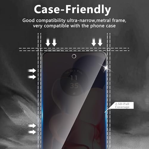 3 Pack Privacy Screen Protector for Motorola Moto G Power 5G 2024 - size: Moto G Power 2024 FK3