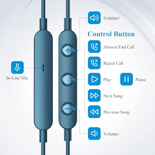 ACANDYA MFi-Certified Lighting Earbuds for iPhone 14 13 12 Pro Max Lakeblue - color: Lake Blue