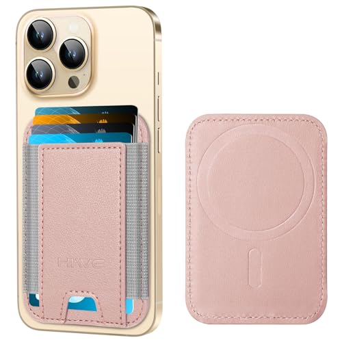 HiWe for MagSafe Wallet, 7 Cards Holder for Phone Case, RFID Blocking - color: Gold Wallet - Grey Band