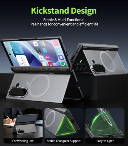 Cozycase for Samsung Galaxy Z Fold 8 Ultra /Z Fold 7 Case with Kickstand - color: Black