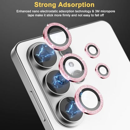 Camera Lens Protector for Samsung Galaxy S26 Ultra, Glitter Pink - color: Glitter Pink