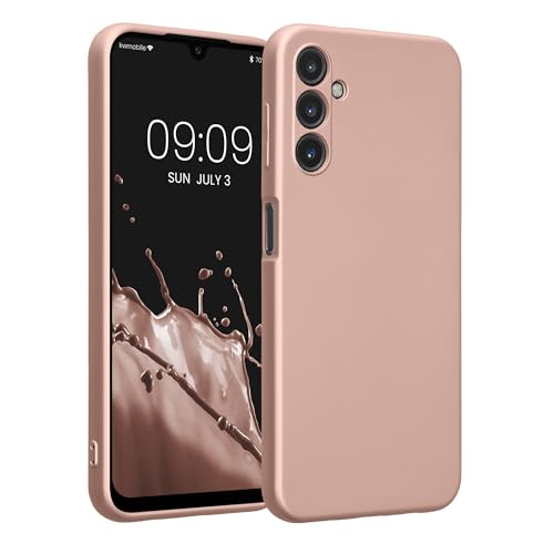 kwmobile Case Compatible with Samsung Galaxy A14 5G Case -Soft TPU Back Phone Cover - with Metallic Look - Metallic Rose Gold - color: metallic rose gold, size: Galaxy A14 5G