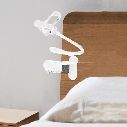 Beaupretty Gooseneck Phone Holder Flexible Long Arm Cell Phone Mount with Stable Clamp for Bedside Desk Headboard Compatibility for Smartphones