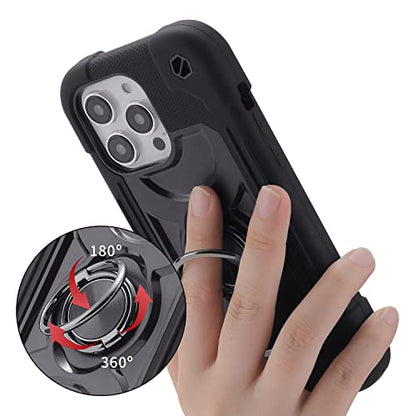 MARKILL Compatible with iPhone 14 Plus Case 6.7 Inch with 360 Degree Rotate Ring Stand, Military Grade Drop Protection Full Body Rugged Heavy Duty Protective Cover for iPhone 14 Plus Black - color: Black, size: iPhone 14 Plus 6.7"