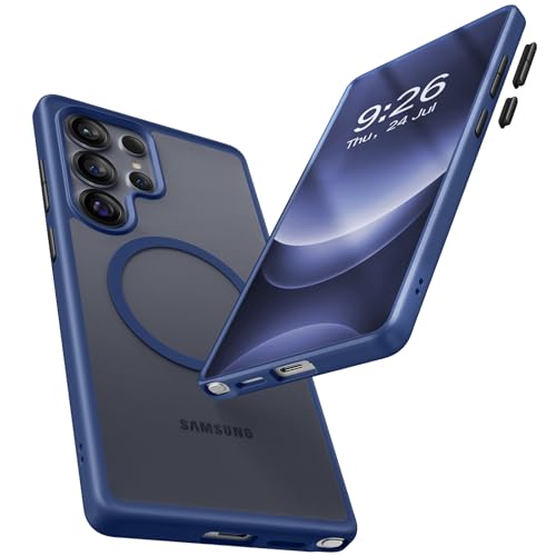 Maledan Shockproof Slim Case Designed for Galaxy S25 Ultra Case [Military-Grade Defense] [Fast Wireless Charging] - Magnetic Case for Samsung Galaxy S25 Ultra Accessories, Navy Blue - color: Navy Blue