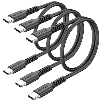 Short USB C to USB C Cable 1.5FT 3Pack,18inch 60W USB-C Fast Charging Cable - size: 1.5 FT (Regular)