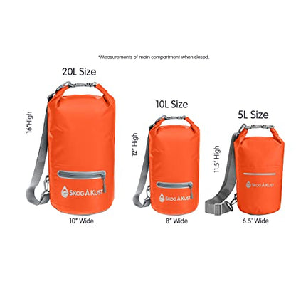 Skog Å Kust DrySak Roll Top Waterproof Bag, 5, 10 & 20 Liter - color: Orange, size: 5 Liter