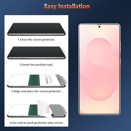 [2 Pack] for Samsung Galaxy S25 Plus Matte Privacy TPU Screen Protector (Not Glass), Anti Glare, Fingerprint Sensor Compatible, Full Adhesive Flexible Film, Easy Installation - size: Galaxy S25 Plus