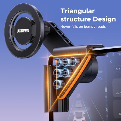 UGREEN Tesla Phone Mount with Strongest Magnet Power, Fully Adjustable View