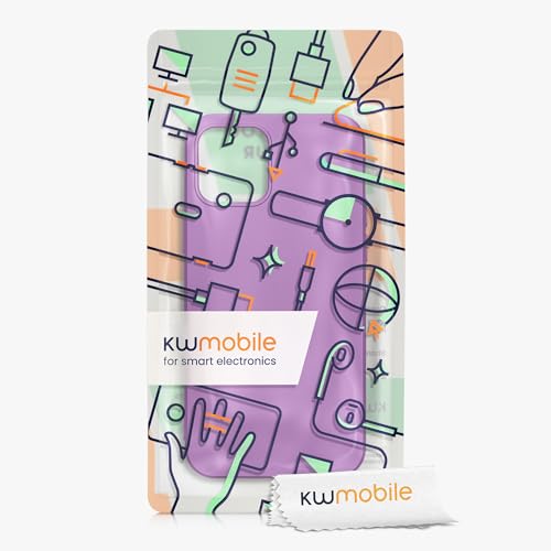 kwmobile Case Compatible with Apple iPhone 12 / iPhone 12 Pro Case - Soft Slim Metallic TPU Silicone Cover - Metallic Violet - color: Metallic Violet