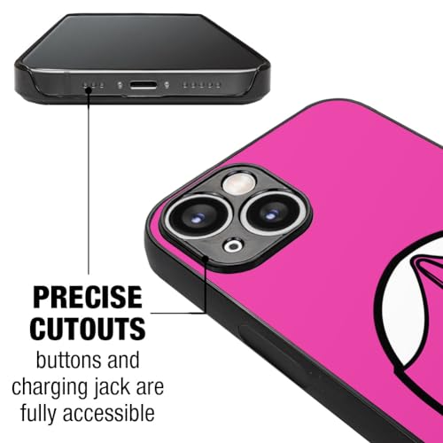 Power Rangers Pink Ranger Helmet Protective Slim Fit Plastic Bumper Case - color: iPhone 15 (Fits 6.12 Inch Display)