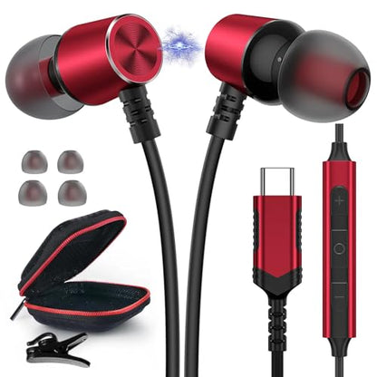 USB C Headphone Type C Earphone Magnetic Wired Earbud for iPhone 18 Pro Max