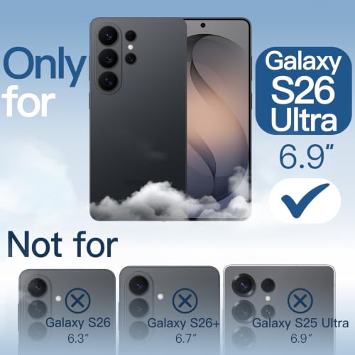 JETech Magnetic Case for Galaxy S26 Ultra, Compatible with MagSafe, Black | Full Camera Lens Protection, Shockproof Protective Phone Cover, Scratch Resistant Clear Back - color: Black, size: Galaxy S26 Ultra