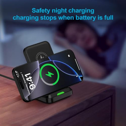 for Google Pixel 11 10 9 8 7 6 Pro XL 10a, Wireless Charger Phone Stand - color: Dark Black, style: wireless charger
