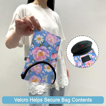 Neoprene Cell Phone Sleeve Pouch Case Bag with Crossbody Strap Neck Lanyard for Women 7.5 X 4.3 in Sky Blue Flower - color: Sky Blue Flower 1