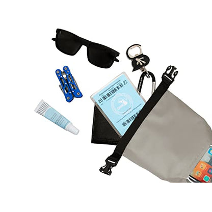 geckobrands Waterproof Phone Tote with 2L Dry Bag and Adjustable Strap – Protect Your Phone and Valuables While on The Go Grey - color: Grey