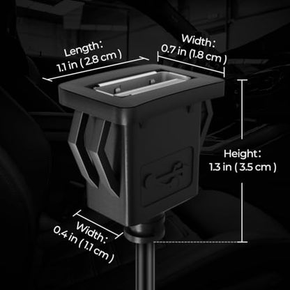 TNP USB Flush Mount Extension Cable, Square Panel Mount, Single Port, 3 ft - size: 3FT