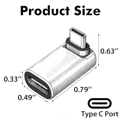 Cyberguys! USB C Right Angle Adapter PD 240W for Thunderbolt 4/3, 2-Pack - style: Angle