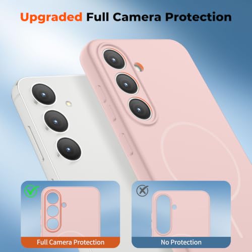 zapica Magnetic for Samsung Galaxy S26 FE Case/S25 FE Case, Pale Pink - color: Pale Pink, size: Samsung Galaxy S26 FE/S25 FE 6.7''