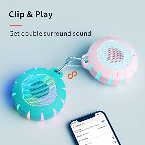 HEYSONG Waterproof Shower Bluetooth Speaker, Durable & Portable with Clear Sound, Ideal for Shower, Pool, Beach & Kayaking – Great Gift for Teen Women & Men - color: Mint Green