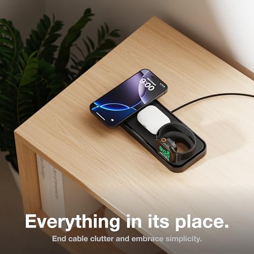 NOCO XGrid XDP3 3-in-1 Wireless Charging Station - iPhone, Watch & AirPods