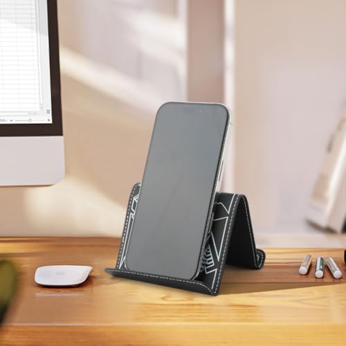 Airplane Phone Holder, Foldable Flexible Travel Phone Stand - color: Black
