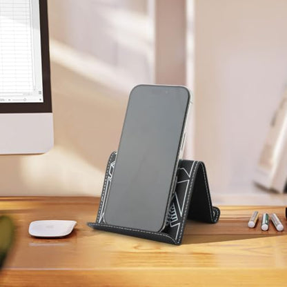 Airplane Phone Holder, Foldable Flexible Travel Phone Stand - color: Black