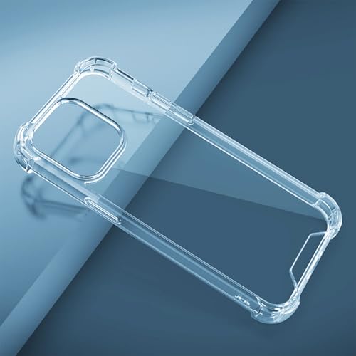 Clear case for iPhone 15 Pro, [Not Yellowing] [Military-Grade Drop Protection] Transparent Slim Phone Cases for iPhone 15 Pro with Shockproof Bumper (Clear, iPhone 15 Pro)