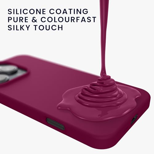 kwmobile Case Compatible with Apple iPhone 16 Pro Case - TPU Silicone Phone Cover with Soft Finish - Pomegranate Red - color: pomegranate red, size: iPhone 16 Pro