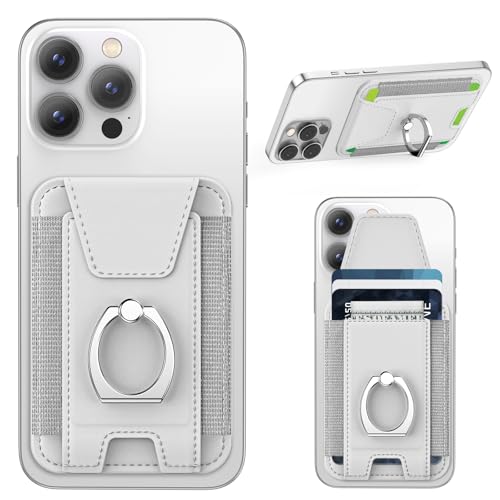for Magsafe Wallet with Grip, 6-Card Holder; Stronger Magnetic Phone Wallet - color: Gray