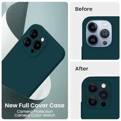 FireNova Designed for iPhone 13 Pro Max Case, 6.7", Teal | Silicone Upgraded [Camera Protection] Phone Case, with Soft Anti-Scratch Microfiber Lining Inside - color: Teal, size: Iphone 13 Pro Max