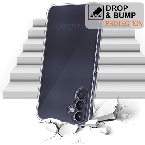 TENOC Phone Case for Samsung Galaxy A25 5G, Clear Case Non-Yellowing Protective Bumper Hard Back Cover - color: Clear Anti-Yellowing, size: A25