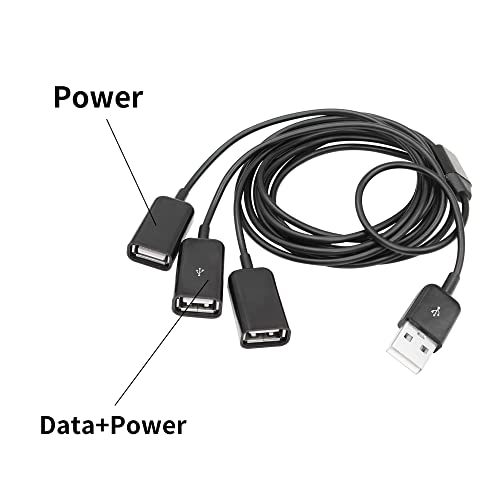 USB Splitter Y Cable,3 in 1 USB 2.0 A Male to 3 Female Cable - color: usb Male 1 to 3 usb Female