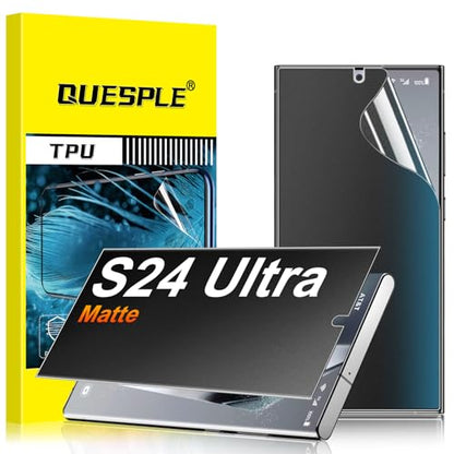 2 Pack for Samsung Galaxy S24 Ultra Anti-Glare Matte Privacy Screen Protector 6.8 inch, Smooth and Responsive Touch Flexible EPU Film, [Support Fingerprint Unlock] [Self-Healing] [Not Glass] - size: Samsung Galaxy S24 Ultra