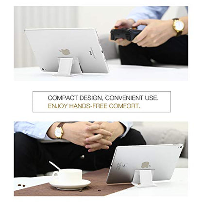 MoKo 2 Pack Cell Phone Stand for Desk, Tablet Stand for 4"-11" Devices - color: White + Blue