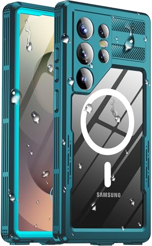for Samsung Galaxy S25 Ultra Waterproof Case, [Fit for Magsafe] [IP68 Water Proof] [Built-in Screen Protector], Magnetic Heavy Duty Military Grade Rugged Phone Case for S 25 Ultra 6.9", Teal - color: Teal, size: Samsung Galaxy S25 Ultra
