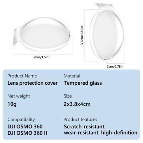 Tempered Glass Lens Guard Protector for DJI OSMO 360 2,OSMO360 2 Pack