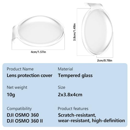 Tempered Glass Lens Guard Protector for DJI OSMO 360 2,OSMO360 2 Pack