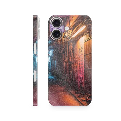 Glossy Glitter Phone Skin Compatible with Apple iPhone 17 - Neon Alley - Premium 3M Vinyl Protective Wrap Decal Cover - Easy to Apply | Crafted in The USA by MightySkins - color: Neon Alley, size: iPhone 17 (Full Wrap), style: Glossy Glitter Finish