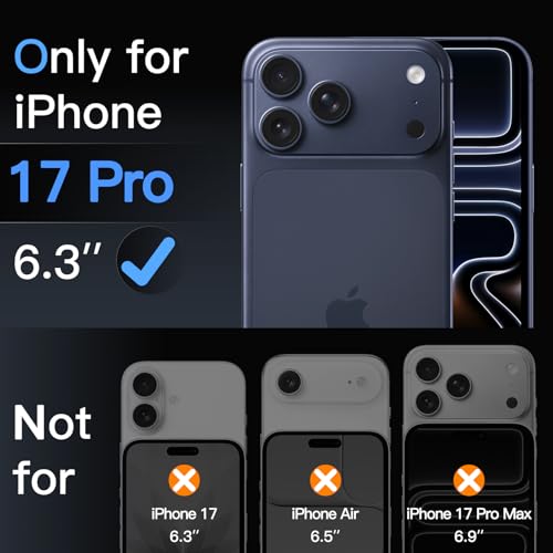 JETech Screen Protector for iPhone 17 Pro, 3-Pack | 9H Tempered Glass, HD Clear, Anti-Scratch Protection, Easy Installation Tool - size: iPhone 17 Pro