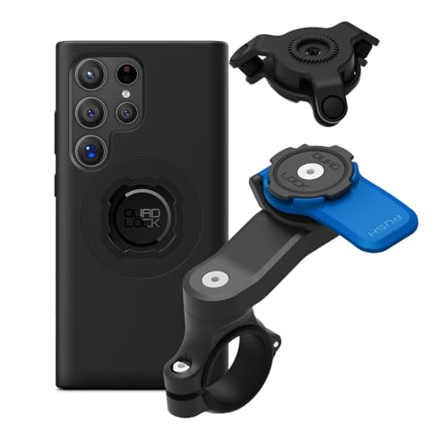 Quad Lock Moto Handlebar Kit with Dampener & MAG Case for Galaxy S24 Ultra - size: Galaxy S24 Ultra