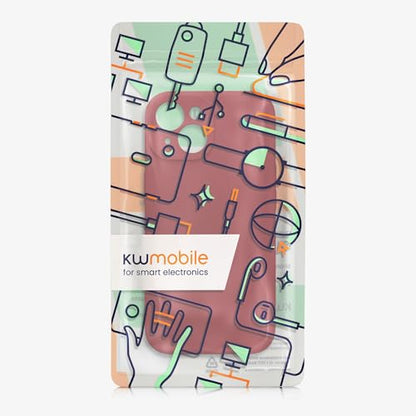 kwmobile Case Compatible with Apple iPhone 15 Case - Slim TPU Silicone Phone Cover - Soft Touch Finish - Rhubarb Red - color: Rhubarb Red, size: iPhone 15