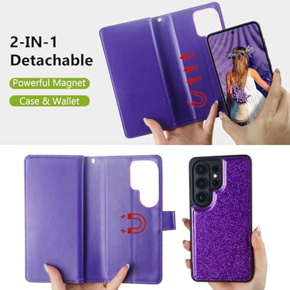 Varikke for Galaxy S26 Ultra Wallet Case Magnetic Detachable, Deep Purple - color: Dark Purple, size: Galaxy S26 Ultra 6.9"
