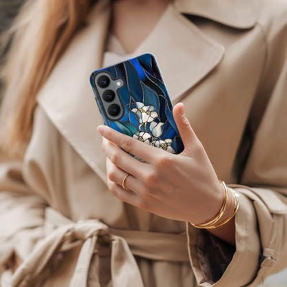 Case for Samsung Galaxy S26 Plus,Camera Protection Soft Glossy Phone Case - Lily Wild Flower Stained Glass - color: Lily Wild Flower Stained Glass, size: Samsung Galaxy S26 Plus