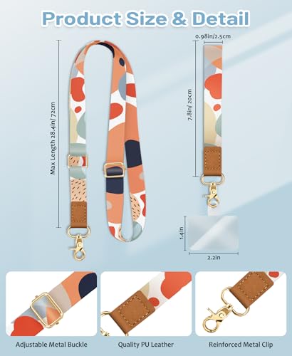 Yonlevres Phone Lanyard Crossbody Strap Wrist Neck Adjustable Women Art - color: Abstract Art